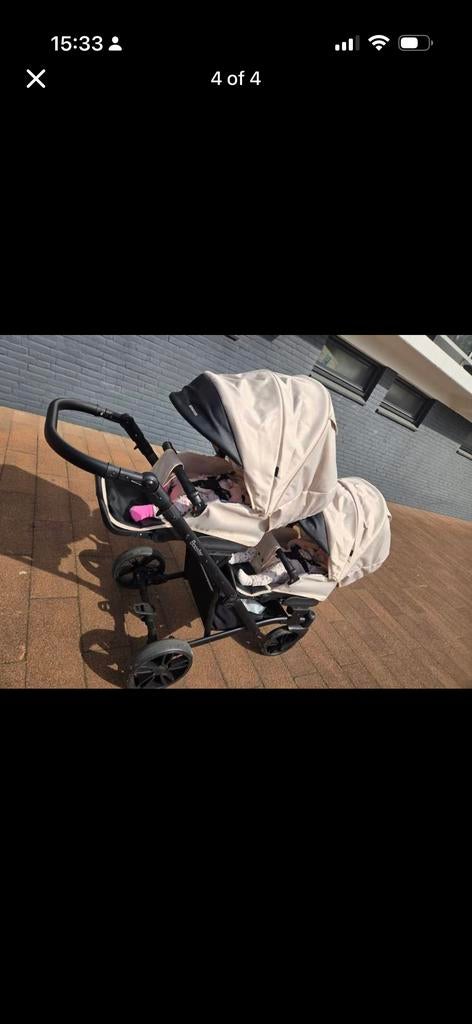 2-in-1 Tweelingbuggy met autostoeladapters - Zeer goede staa, Overige merken, Duowagen, Ophalen of Verzenden, Zo goed als nieuw