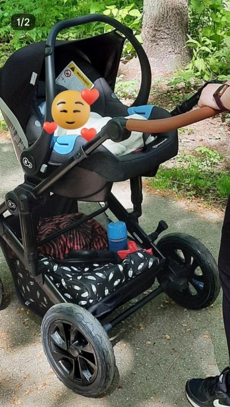 complete Kinderkraft 3-in-1 kinderwagen, Verstelbare duwstang, Zo goed als nieuw, Ophalen, Kinderwagen