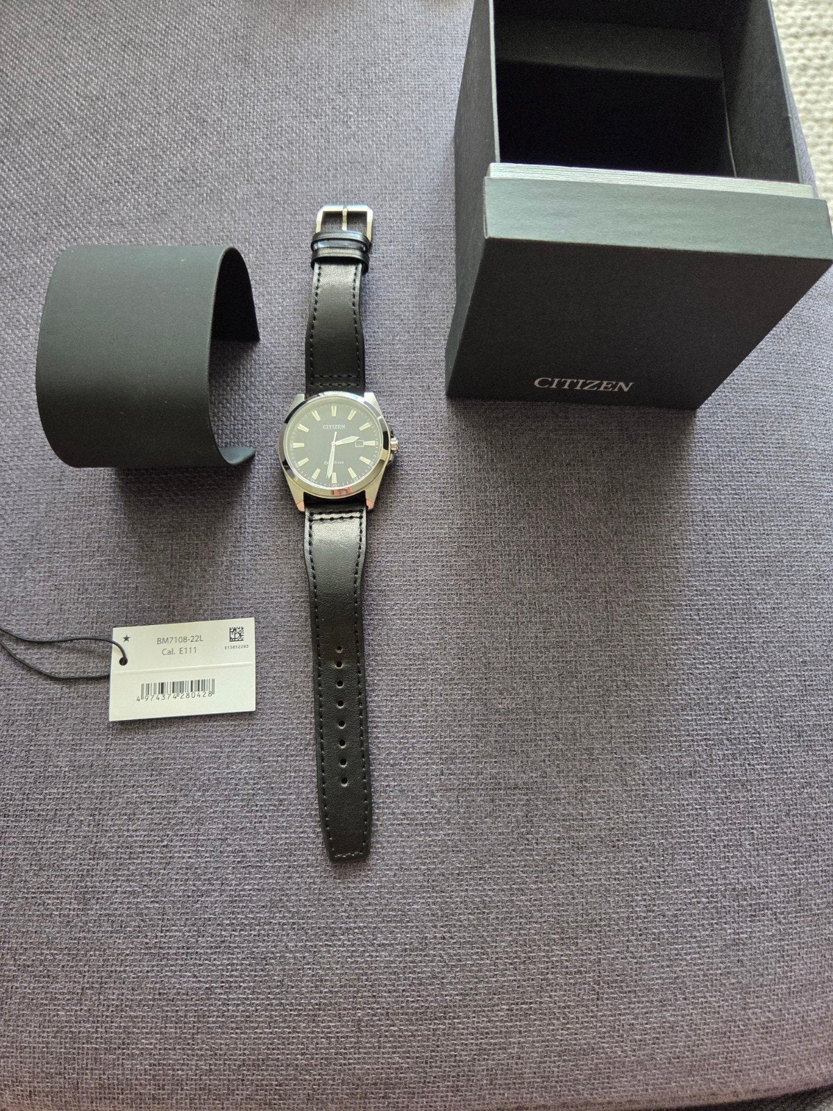 Citizen BM7108-22L Eco-Drive Horloge (Saffierglas), Ophalen of Verzenden, Staal, Citizen, 1960 of later