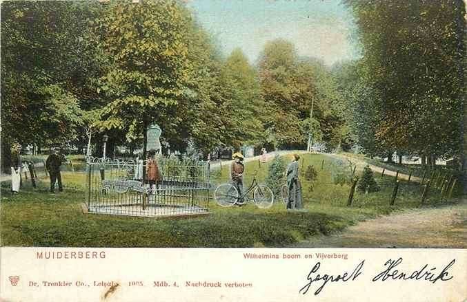 301-082-007 Muiderberg Wilhelima boom en Vijverberg, Verzenden, Voor 1920, Noord-Holland