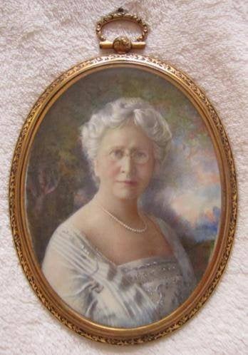 miniatuur portret van een dame == gesigneerd C G FOX, Ophalen of Verzenden