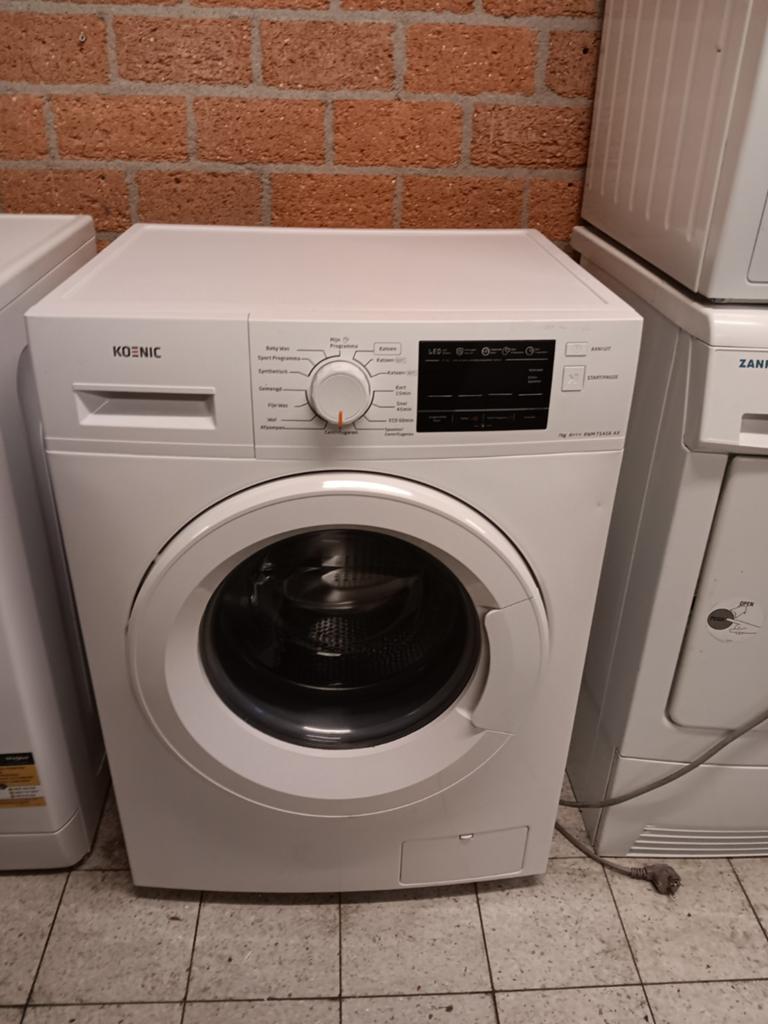 Koenic Wasmachine 7 kilo sb kringloop hemelvaartsdag geopend, Witgoed en Apparatuur, Ophalen, Zo goed als nieuw, Voorlader, Energieklasse A of zuiniger