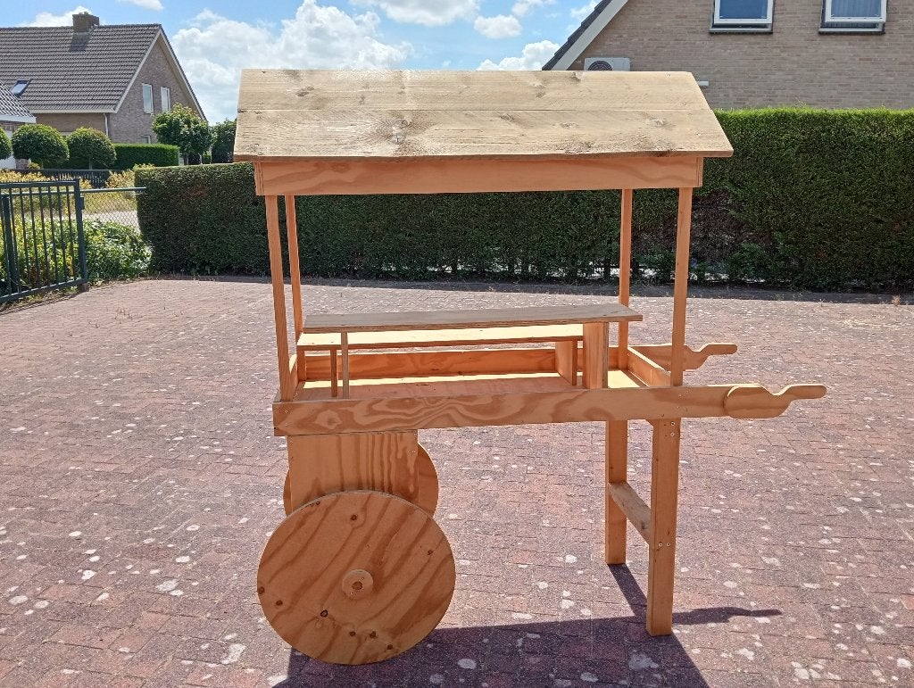 Houten marktkraam, Ophalen, Minder dan 25 mm, Overige typen, Zo goed als nieuw