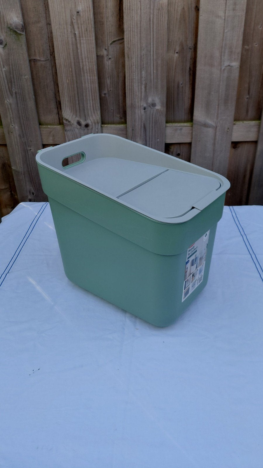 Curver Ready to Collect afvalbak 20L grijs met groen, Ophalen of Verzenden, Rechthoekig, Kunststof