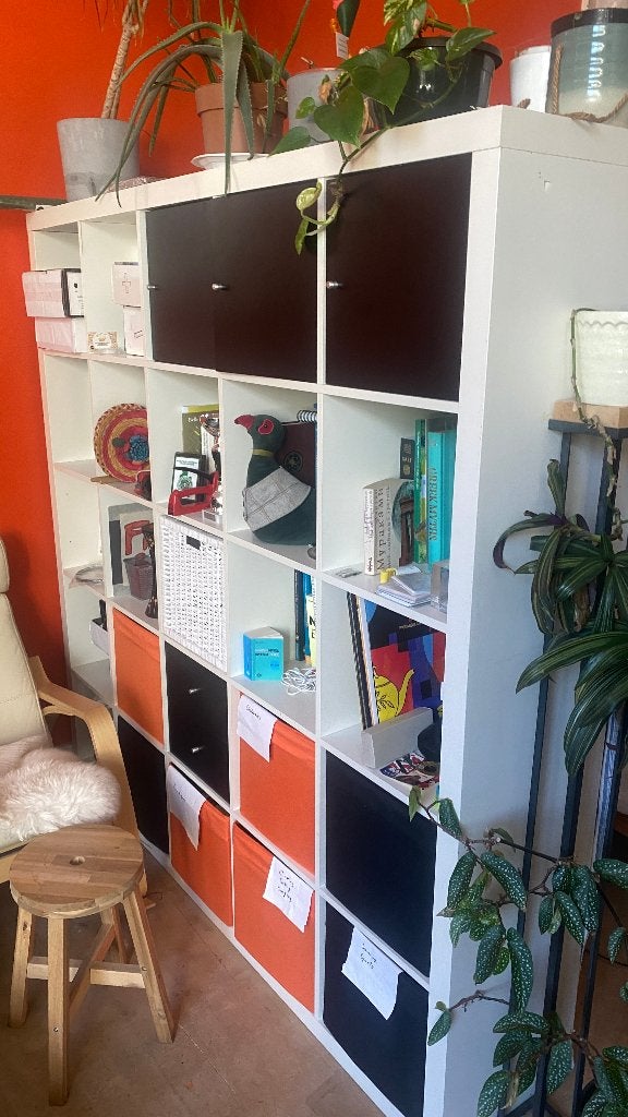 IKEA KALLAX 5x5 wit – vakkenkast / roomdivider, Ophalen, Gebruikt, 50 tot 100 cm, Minder dan 100 cm