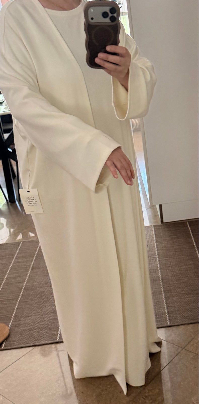 Soft Rayon Abaya en Jurk Set - Off White Nieuwe, Ophalen of Verzenden, Nieuw, Maat 38/40 (M), Wit
