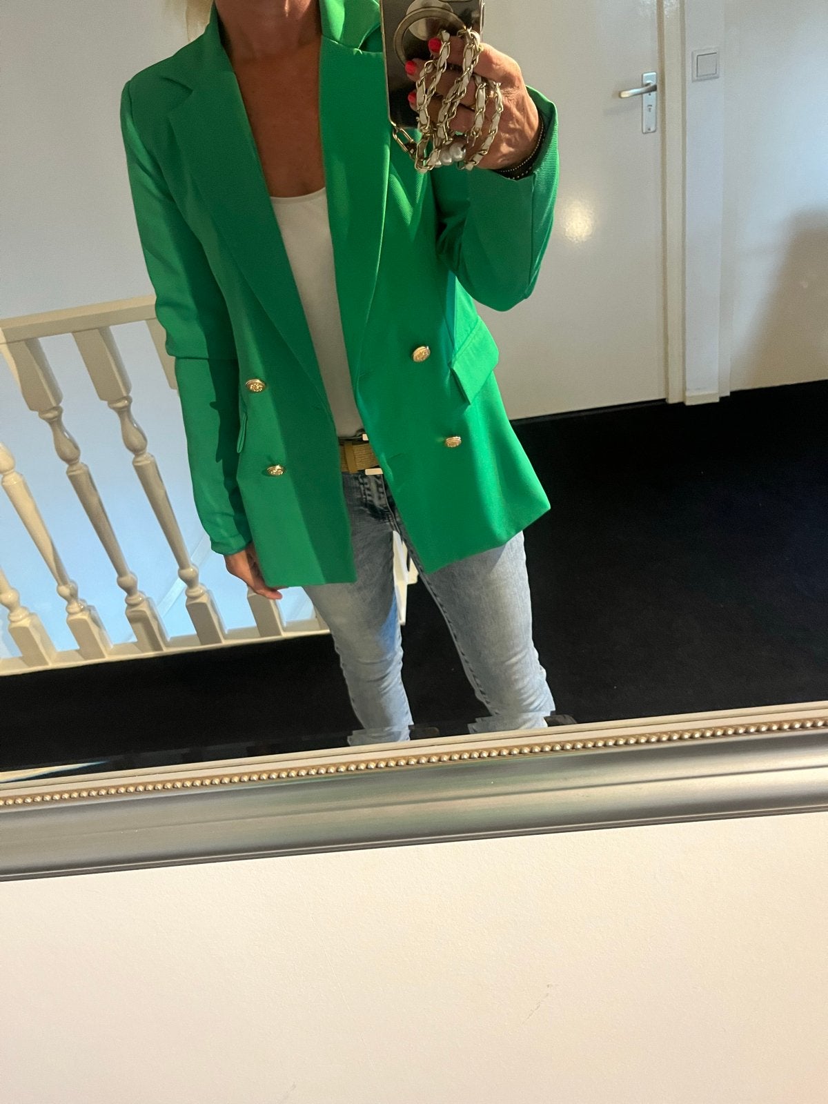 Costes Studio Groene Blazer Maat S, Ophalen of Verzenden, Zo goed als nieuw, Jasje, Maat 36 (S)