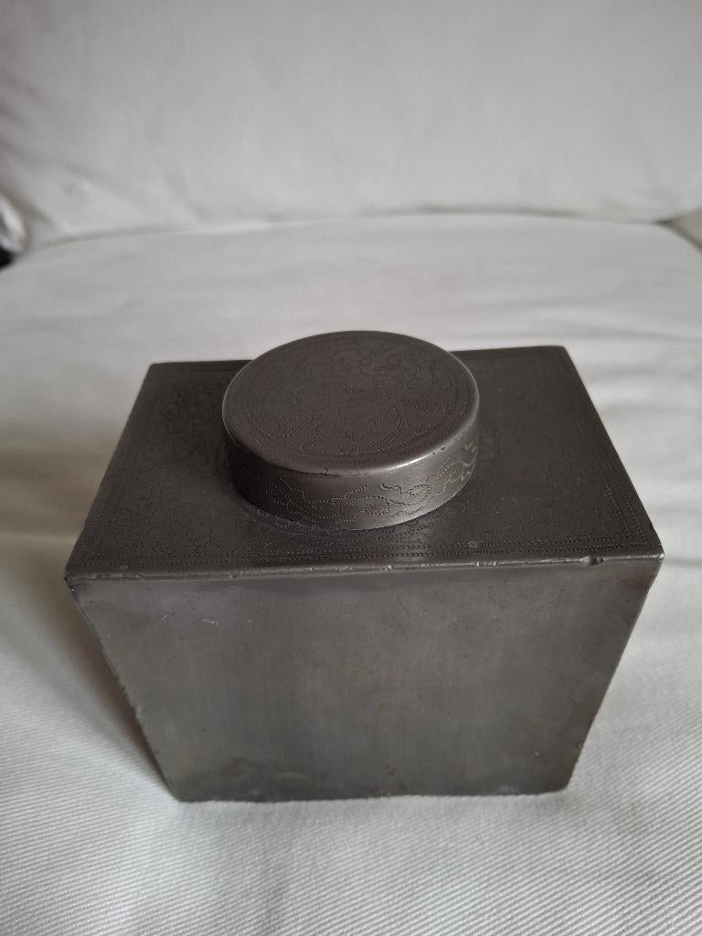 Tinnen Thee container, Antiek en Kunst, Antiek | Tin, Ophalen