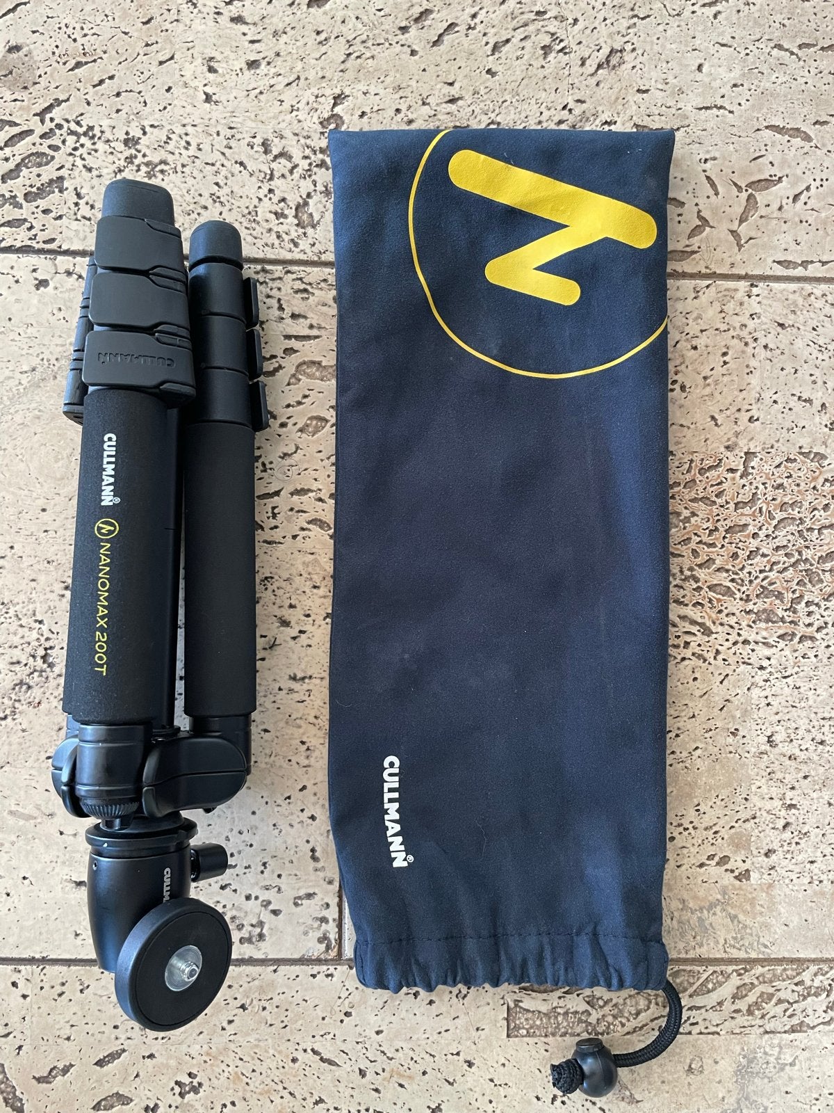 Cullmann Nanomax 200T reis statief met balhoofd en tas, Cullmann, 125 cm of minder, Zo goed als nieuw, Inclusief draagtas