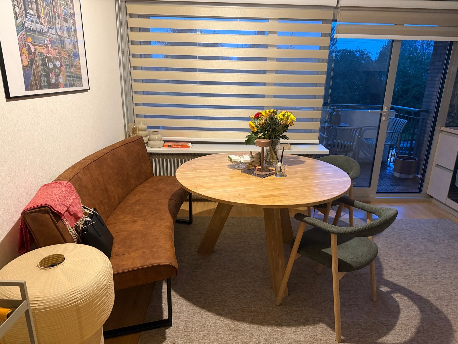 WOOOD Rhonda Ronde eettafel, Ophalen, 100 tot 150 cm, Zo goed als nieuw, Vier personen