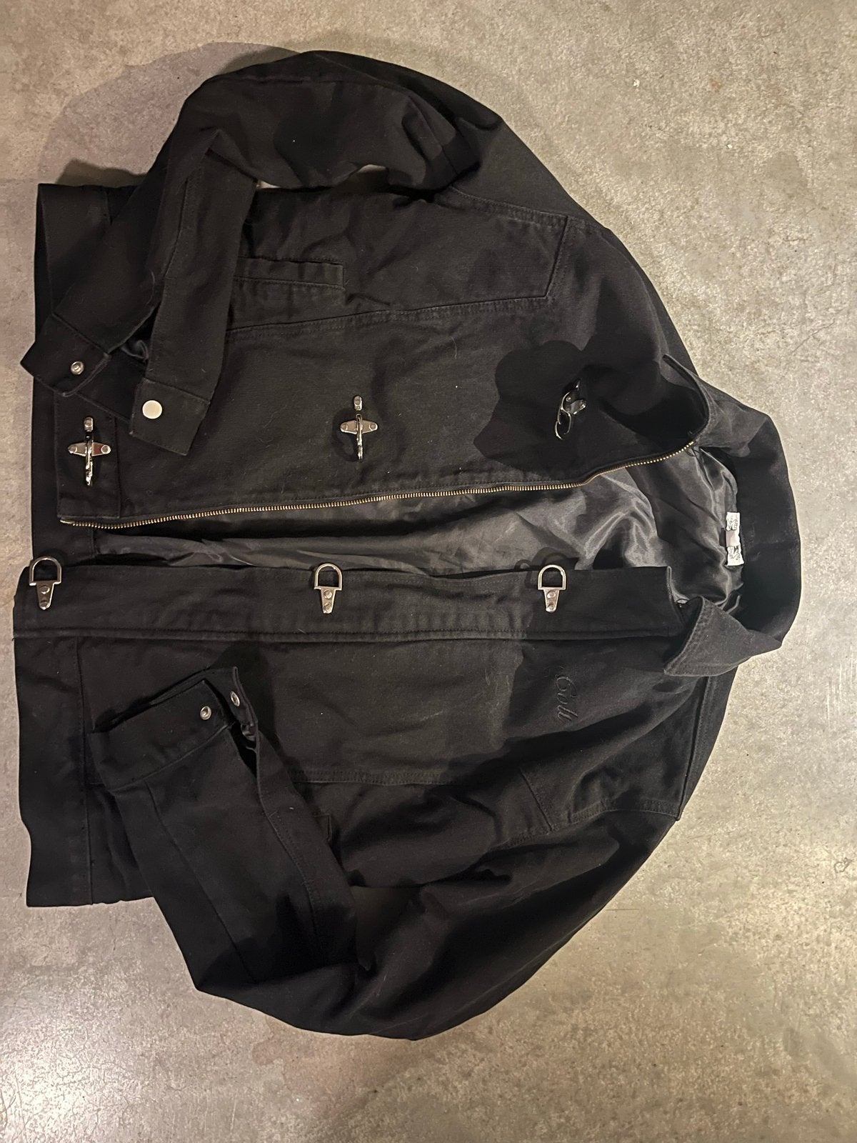 Clasped firemans jacket, Ophalen of Verzenden, Zo goed als nieuw, Maat 42/44 (L), Zwart
