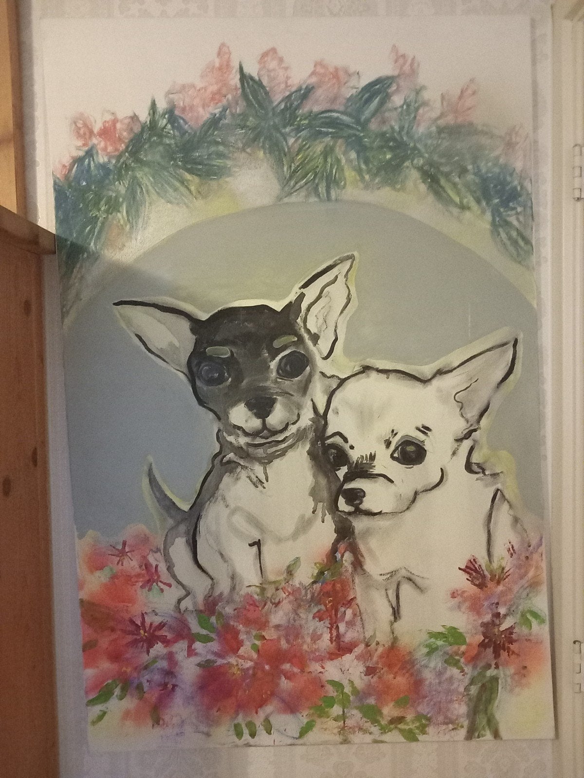 Schilderij van 2 chihuahuas, Ophalen