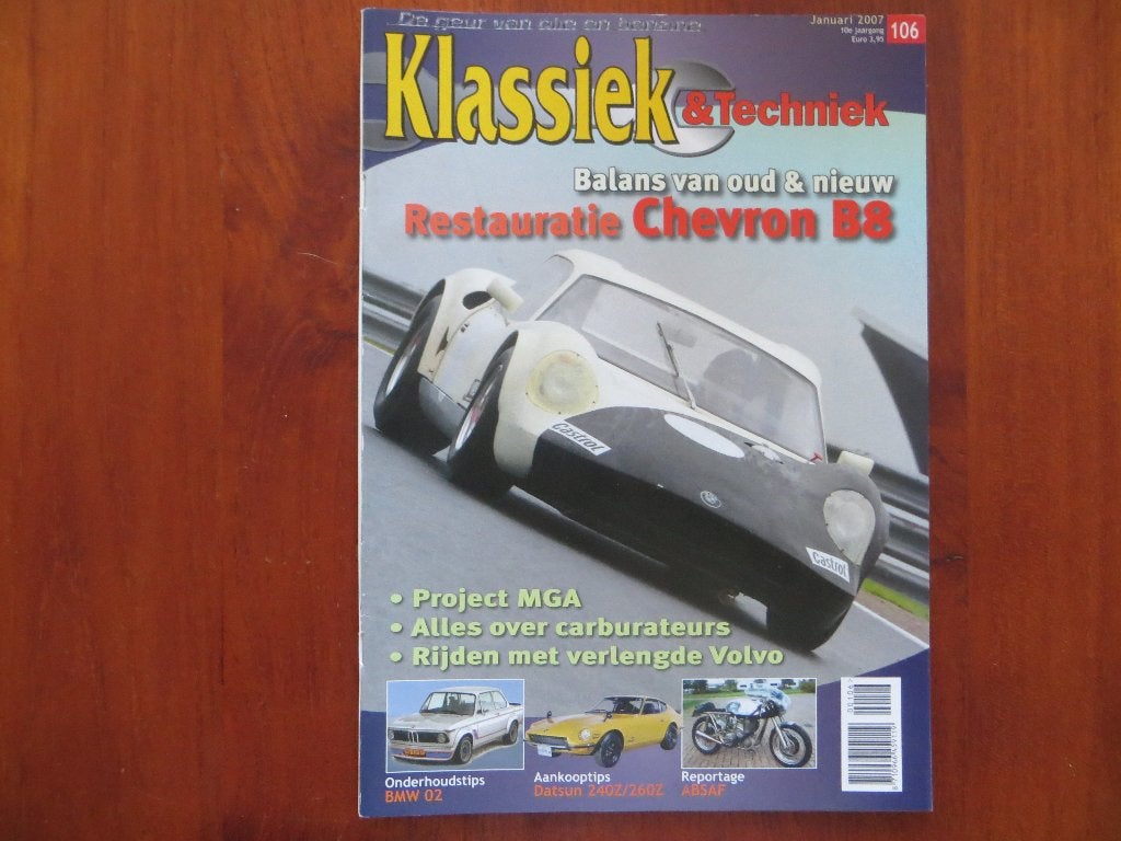 Klassiek & Techniek 106 Chevron B8, Datsun 240 Z, 260, Ophalen of Verzenden, Nieuw, Volvo