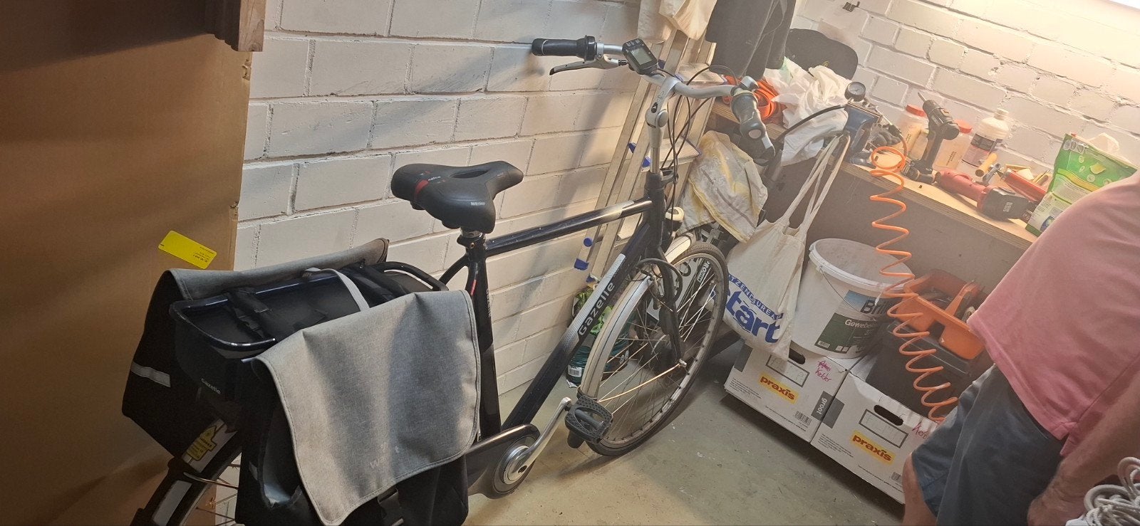 Gazelle heren electrische fiets, Ophalen, Gebruikt, 50 km per accu of meer, 55 tot 59 cm