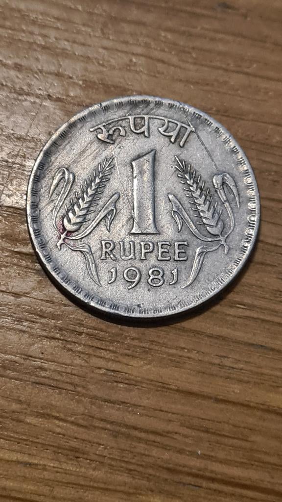 India - 1 Rupee 1981 (D2), Postzegels en Munten, Munten | Azië, Verzenden, Zuid-Azië, Losse munt