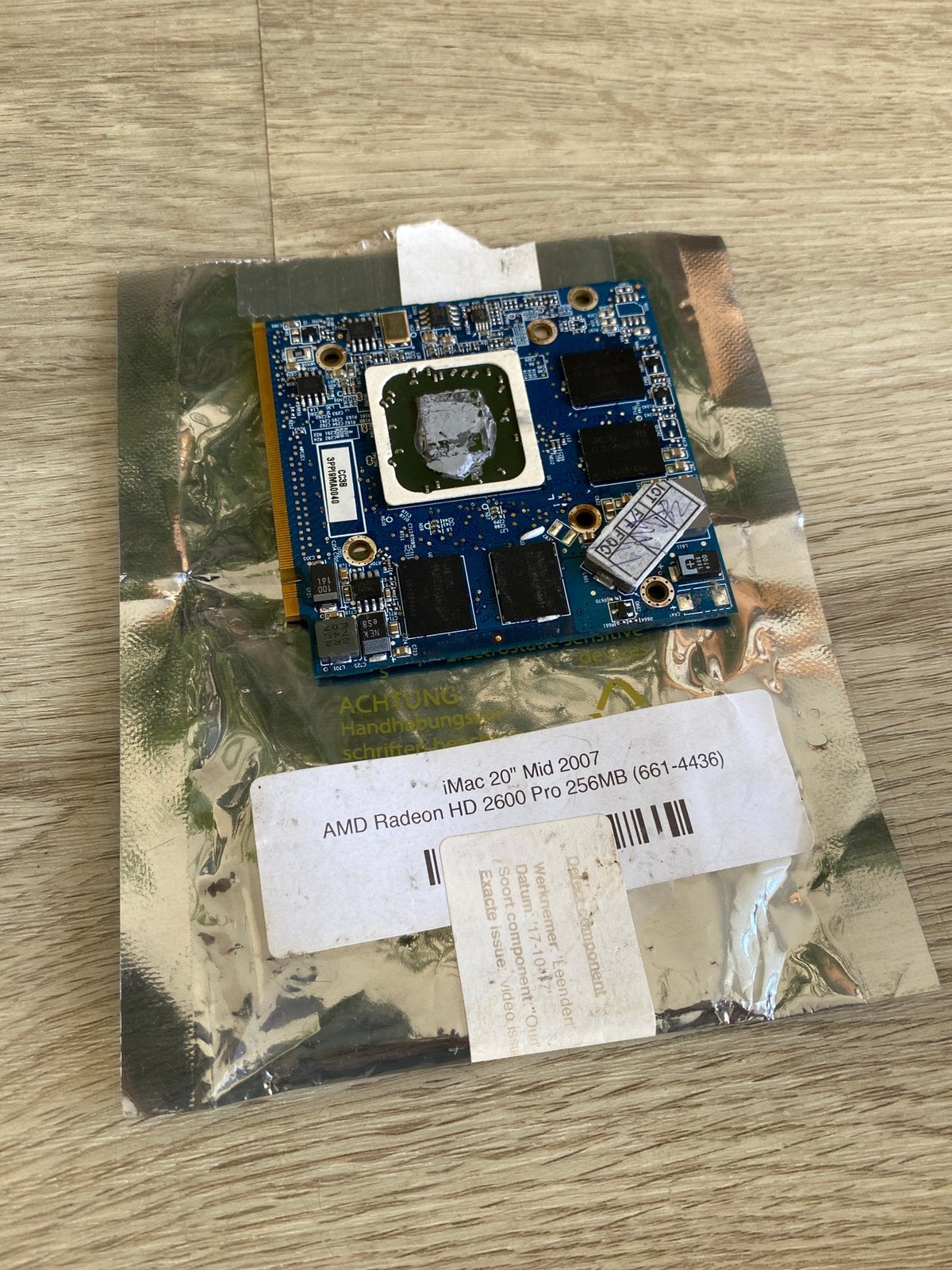 AMD Radeon HD 2600 Pro 256MB mxm-module iMac 2007, Computers en Software, Videokaarten, Gebruikt, AMD, Ophalen of Verzenden, PCI-Express 1