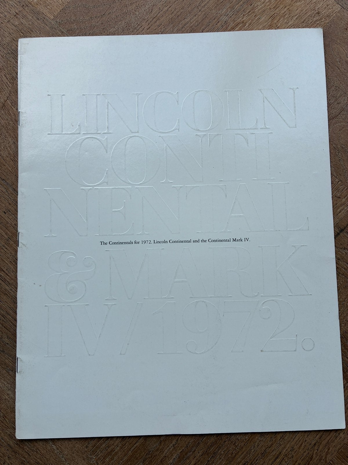 1972 Lincoln Continental brochure, Verzenden, Zo goed als nieuw, Overige merken