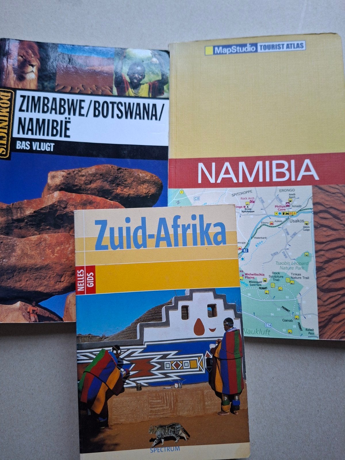 Reisgidsen Zuid-Afrika, Namibië, Zimbabwe, Botswana, Boeken, Reisgidsen, Gelezen, Afrika, Ophalen of Verzenden, Reisgids of -boek