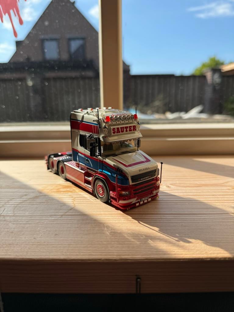 Tekno Scania Sauter, Ophalen of Verzenden, Zo goed als nieuw, Bus of Vrachtwagen, Tekno