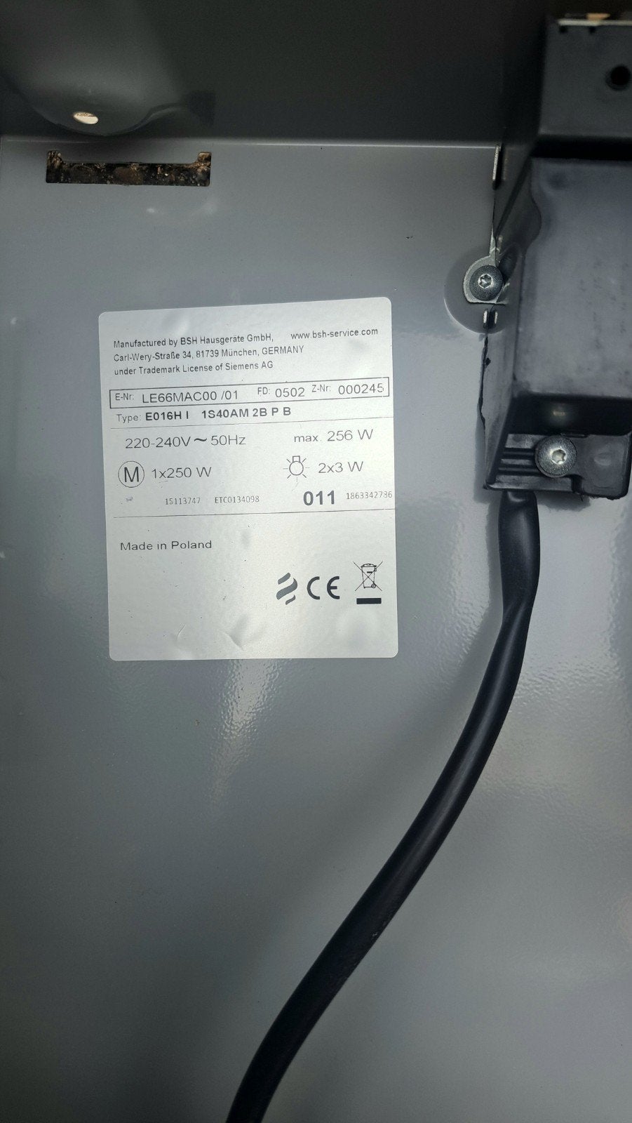 Bosch Geïntegreerde Afzuigkap - Siemens LE66MAC00/01, Ophalen of Verzenden, Nieuw