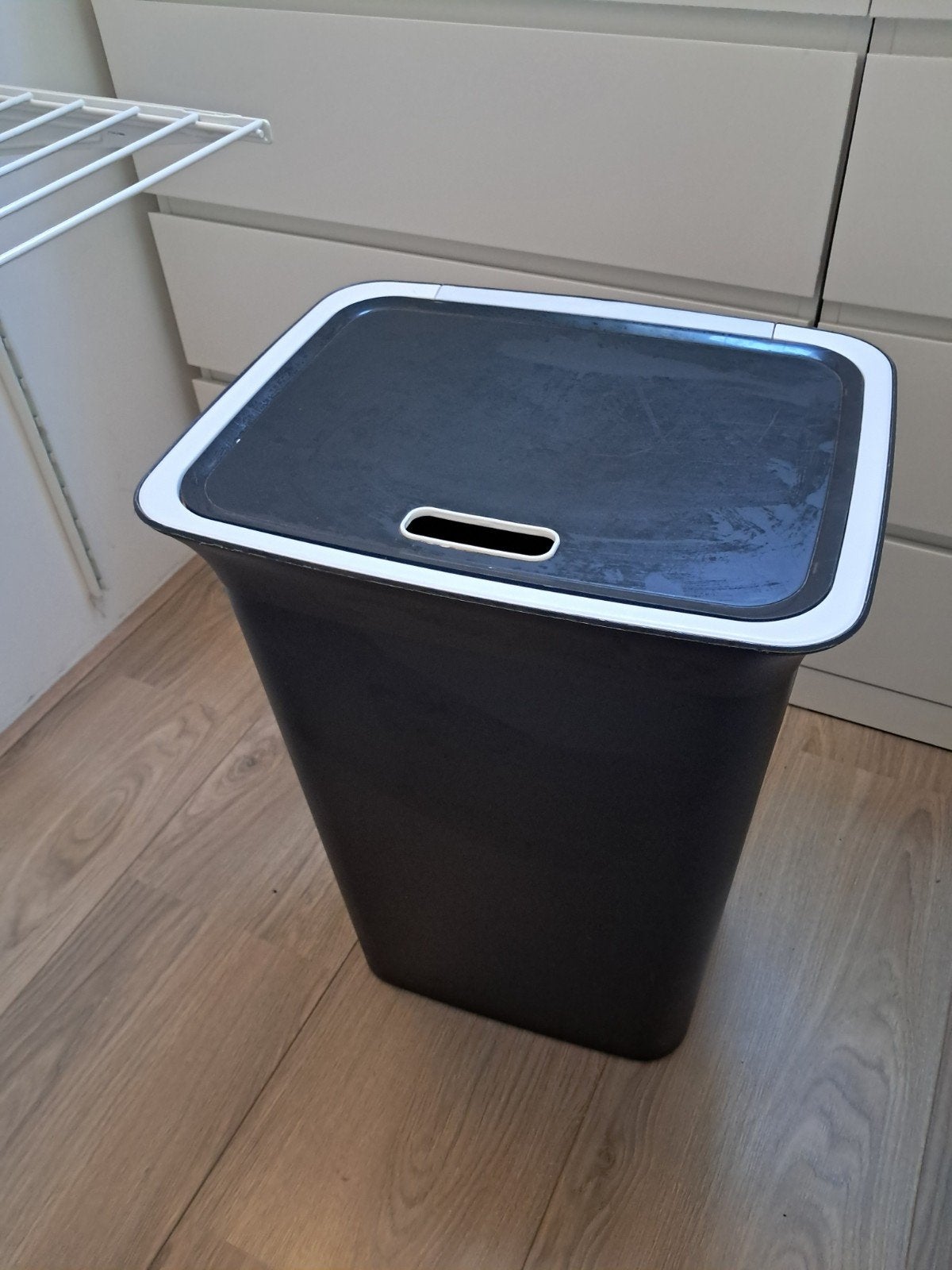 Antriciet curver wasmand, 40 liter of meer, Ophalen, Kunststof, 50 tot 75 cm