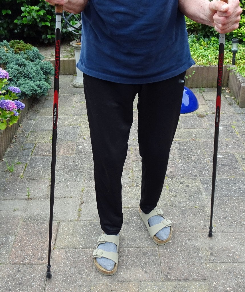nordic walking stokken carbon, Sport en Fitness, Ophalen, Zo goed als nieuw, Wandelstok