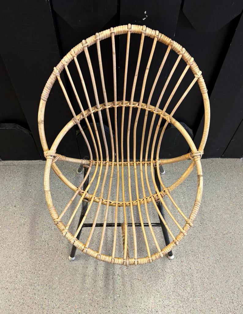 Rohé Noordwolde rotan fauteuil - Dirk van Sliedrecht, Ophalen, Gebruikt, Mid century, Overige kleuren