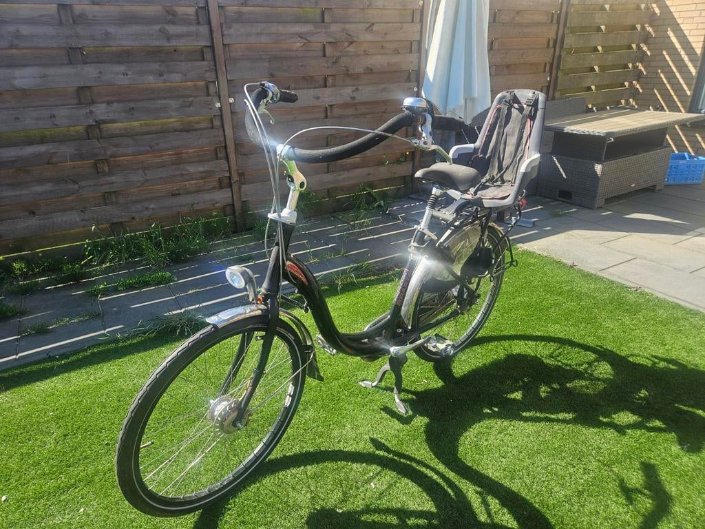 Sparta moederfiets met achterzitje en versnellingen, Fietsen en Brommers, Fietsen | Dames | Moederfietsen, Sparta, Gebruikt, Versnellingen
