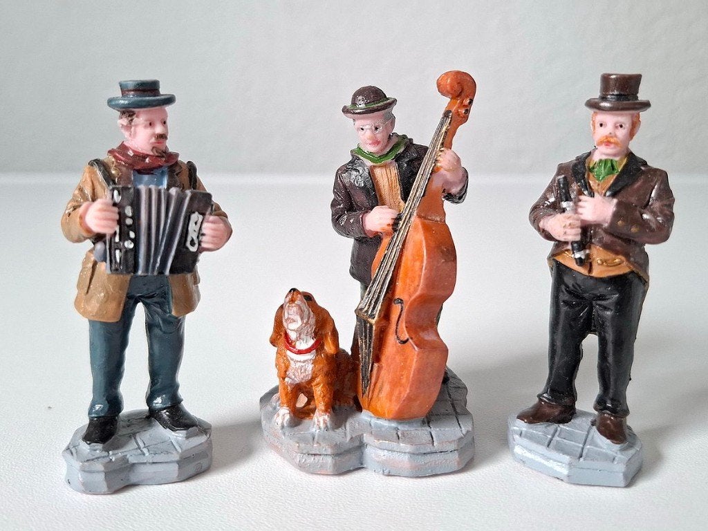 Kerst Straatmuzikanten Kerstfiguren, Ophalen, Gebruikt