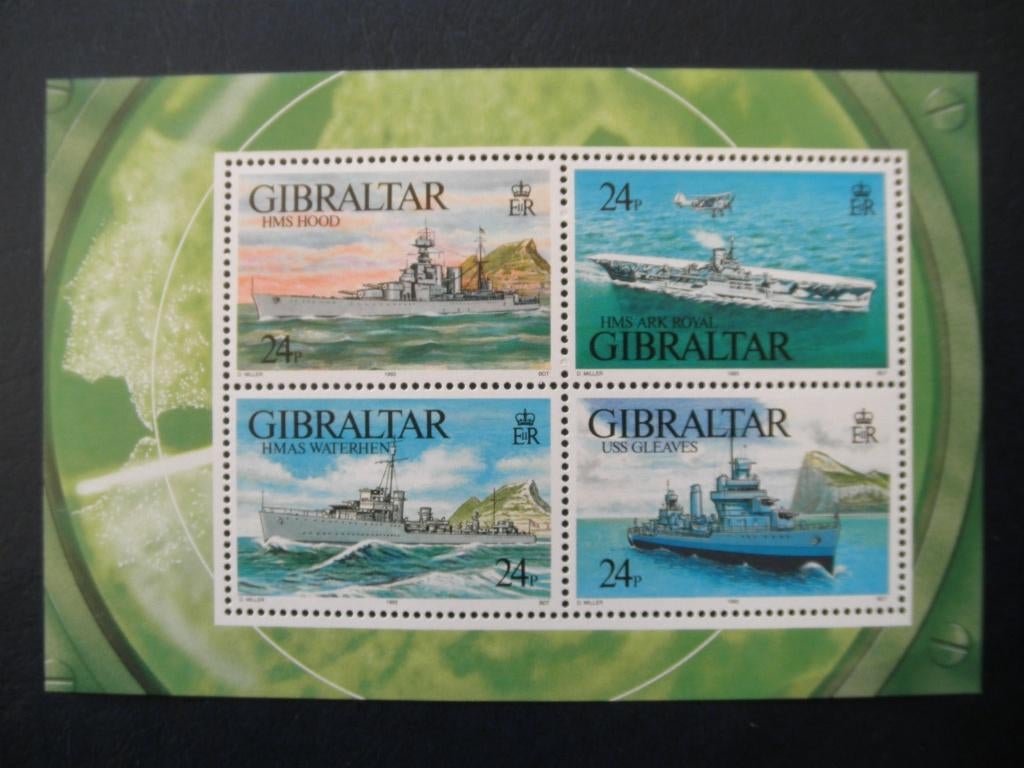 Postzegels Gibraltar 1991 marine schepen - cw. 7,00 postfris, Postzegels en Munten, Ophalen of Verzenden, Postfris