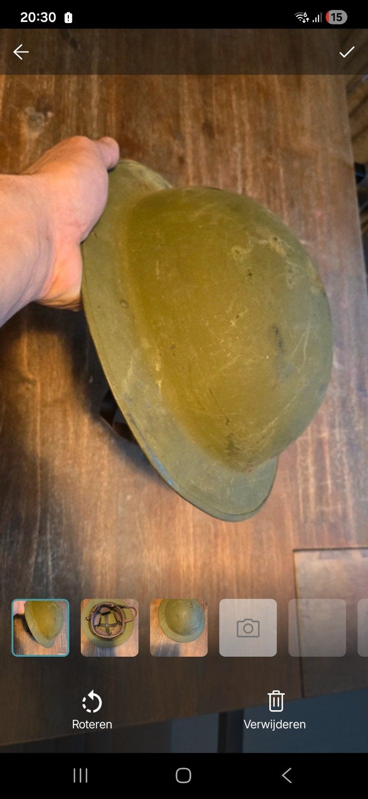 Originele Britse / Vintage WO2 Stalen Legerhelm 1940, Verzamelen, Militaria | Tweede Wereldoorlog, Ophalen of Verzenden, Landmacht