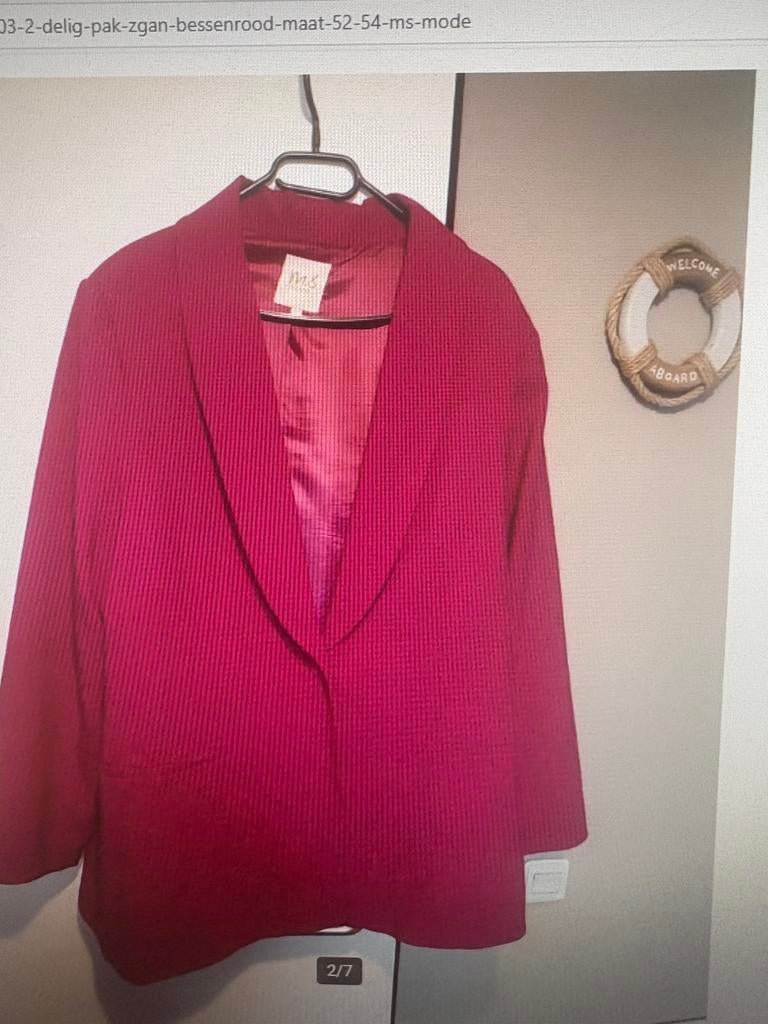 Pak:  2 delig colbert naat 54 en broek maat 52, Verzenden, Zo goed als nieuw, Paars, Jasje of Colbert