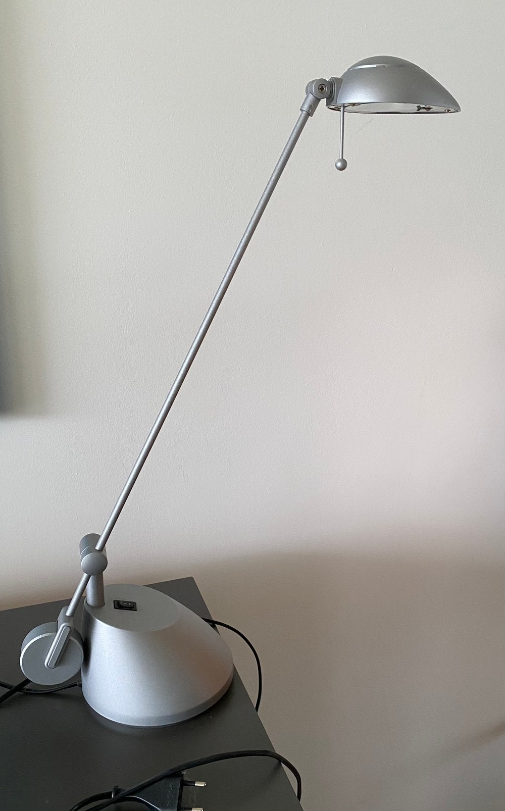 Vintage bureaulamp, Ophalen, Bureaulamp, Zo goed als nieuw, Zilver