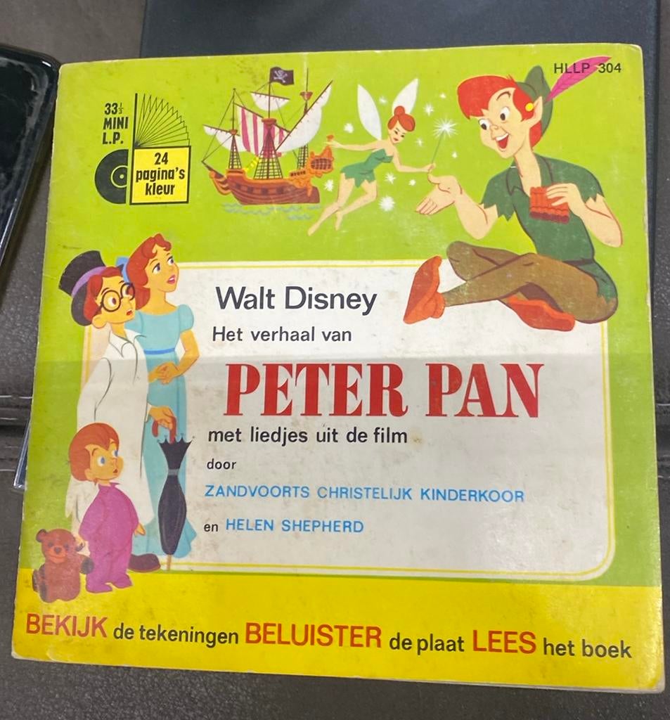 Disney peter pan vinyl lees & luister, Ophalen of Verzenden