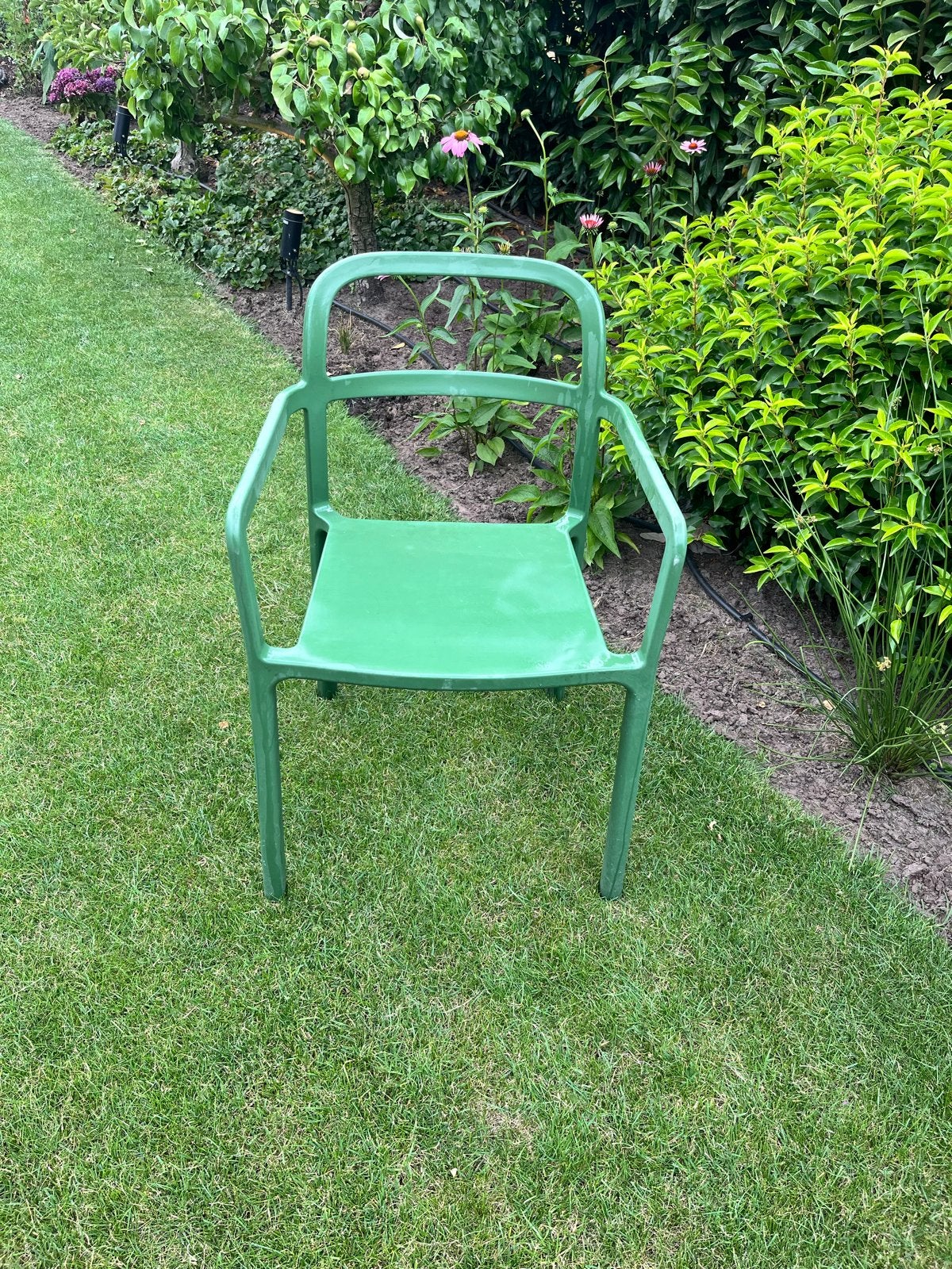 2x IKEA x HAY Ypperlig tuinstoelen groen, Tuin en Terras, Tuinstoelen, Ophalen, Gebruikt, Metaal