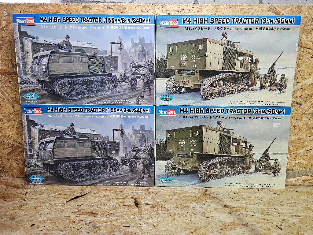 4x Hobby Boss modelbouw voertuigen, Overige merken, Gebruikt, 1:32 tot 1:50, Ophalen of Verzenden