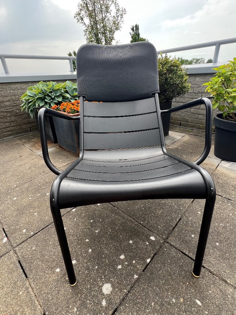 2 Fermob loungestoelen, Ophalen, Gebruikt, Aluminium, Stapelbaar