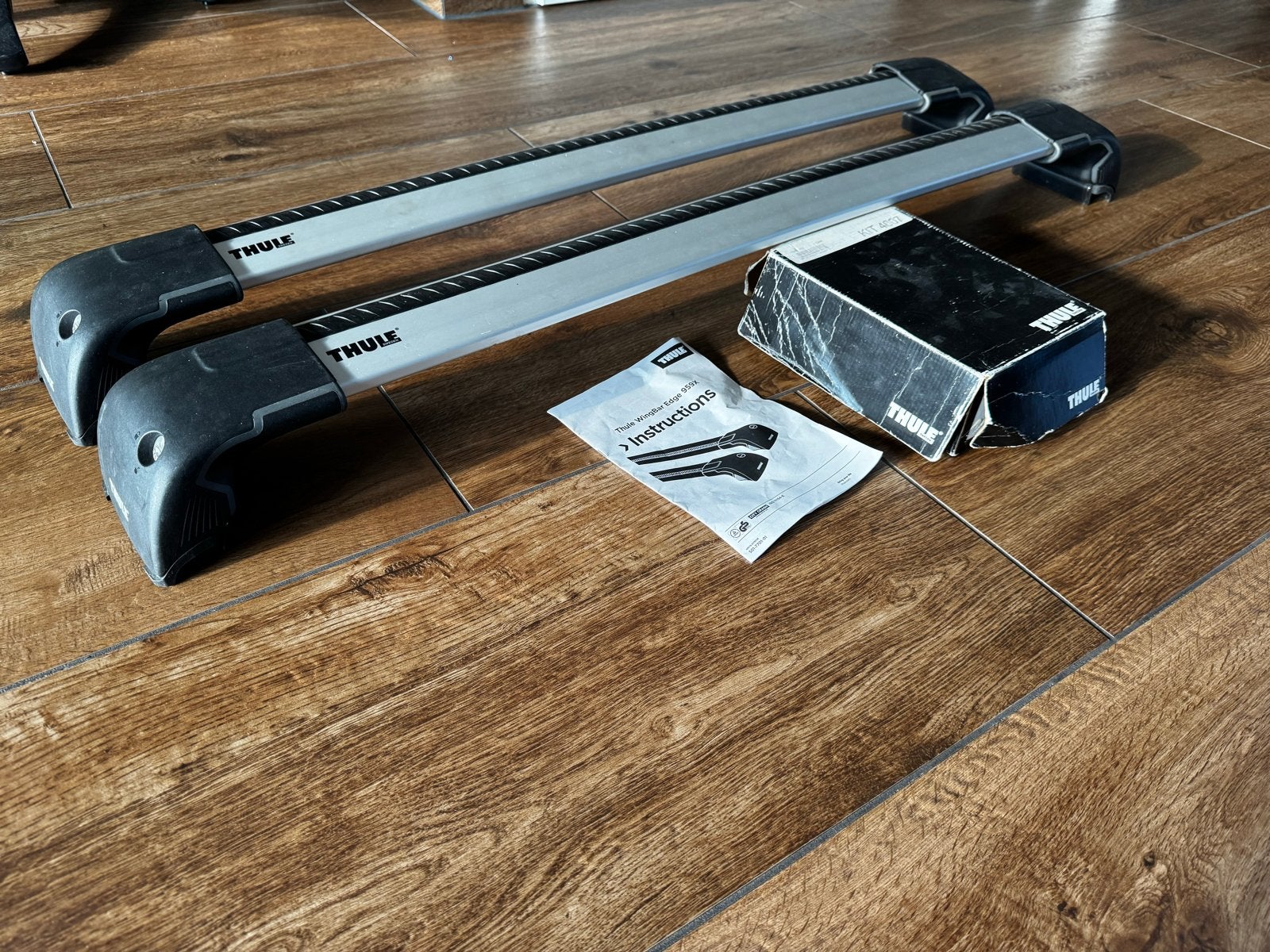 Thule WingBar Edge 959X dakdragers (gebruikt op Audi A4), Auto diversen, Dakdragers, Gebruikt, Ophalen of Verzenden