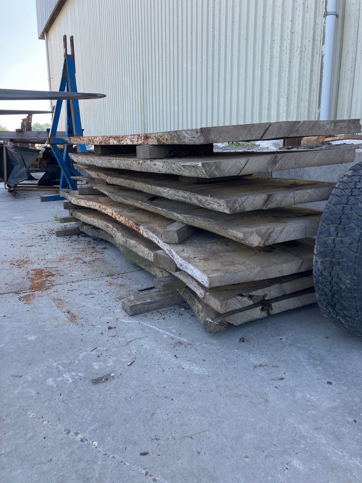 Droge Eiken Schaaldelen - Ideaal voor Rustieke Projecten, Doe-het-zelf en Verbouw, Hout en Planken, Ophalen, Gebruikt, Eiken, Plank