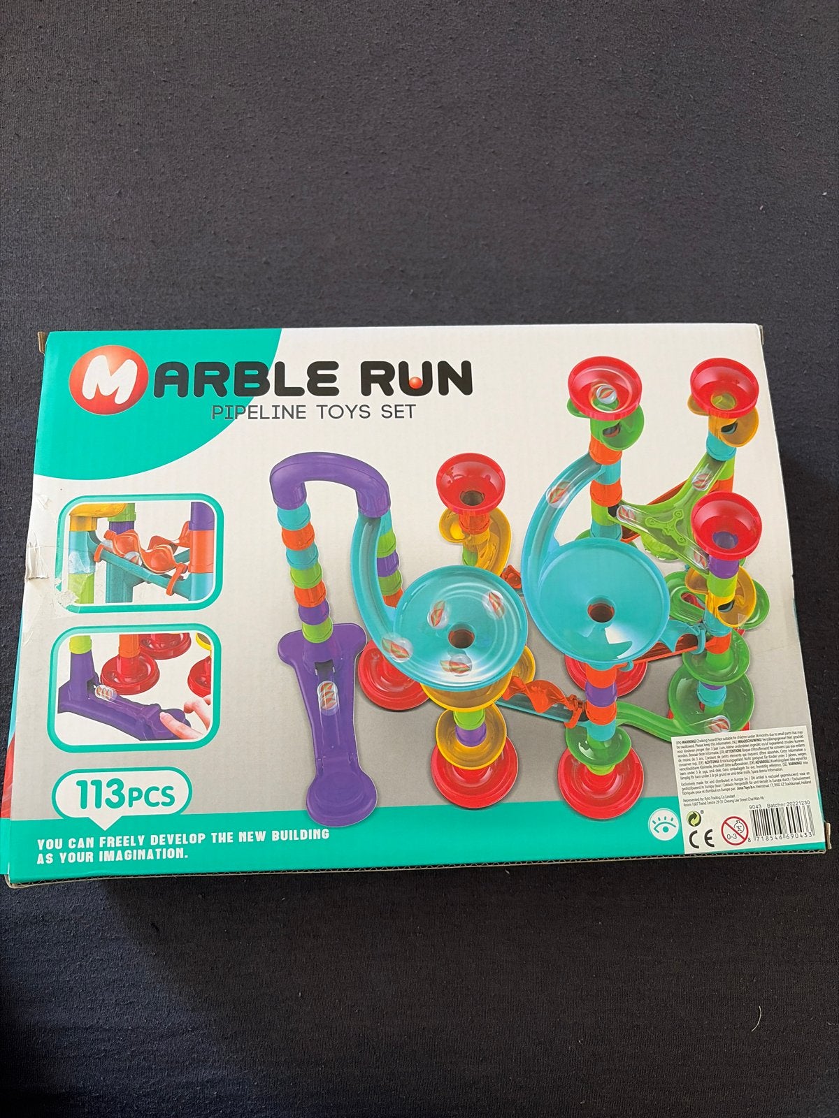 Marble Run Pipeline Toys Set - 113 Stuks, Ophalen of Verzenden, Nieuw, Jongen of Meisje