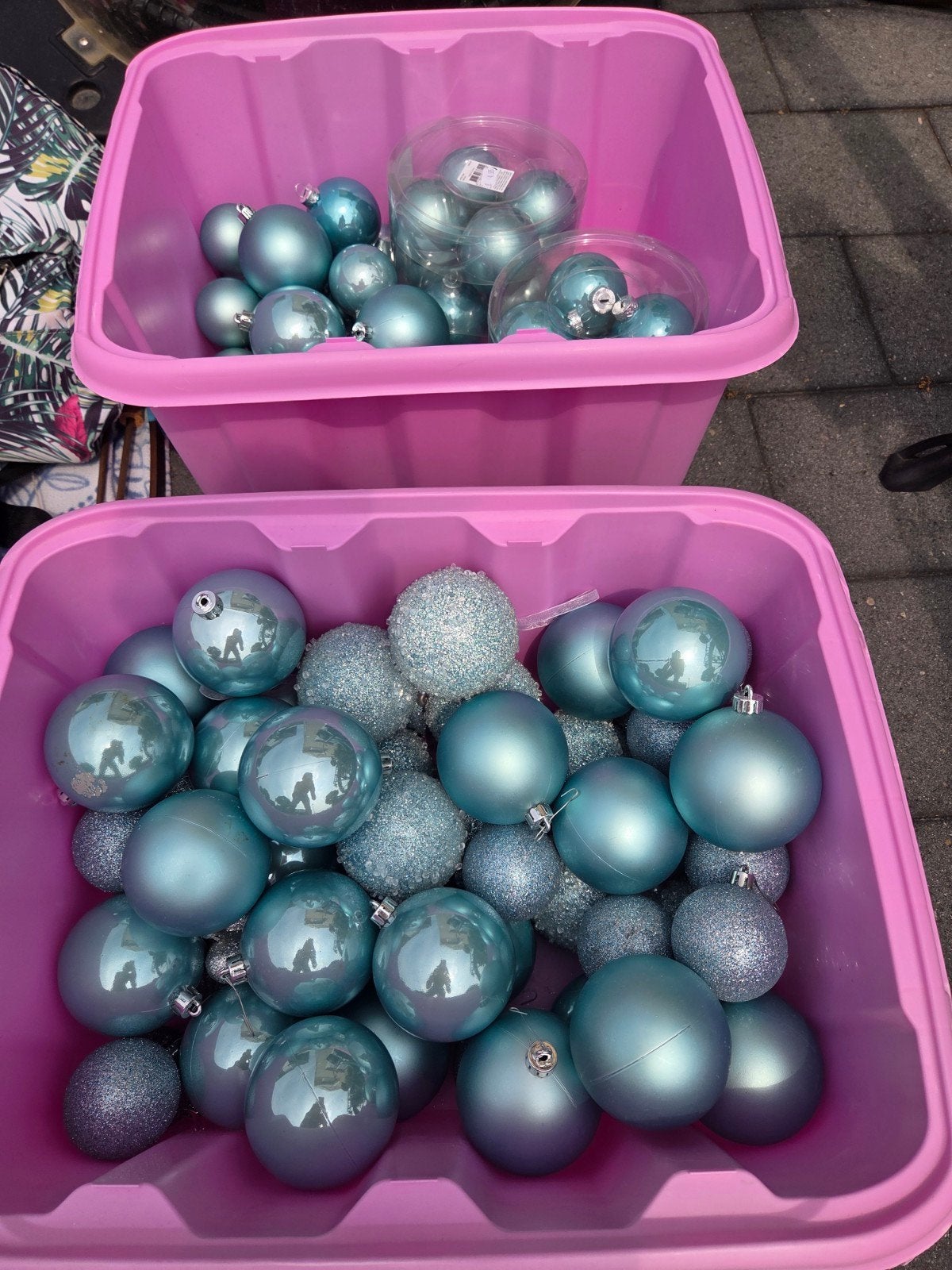 Kerstballen turkoois, Ophalen of Verzenden