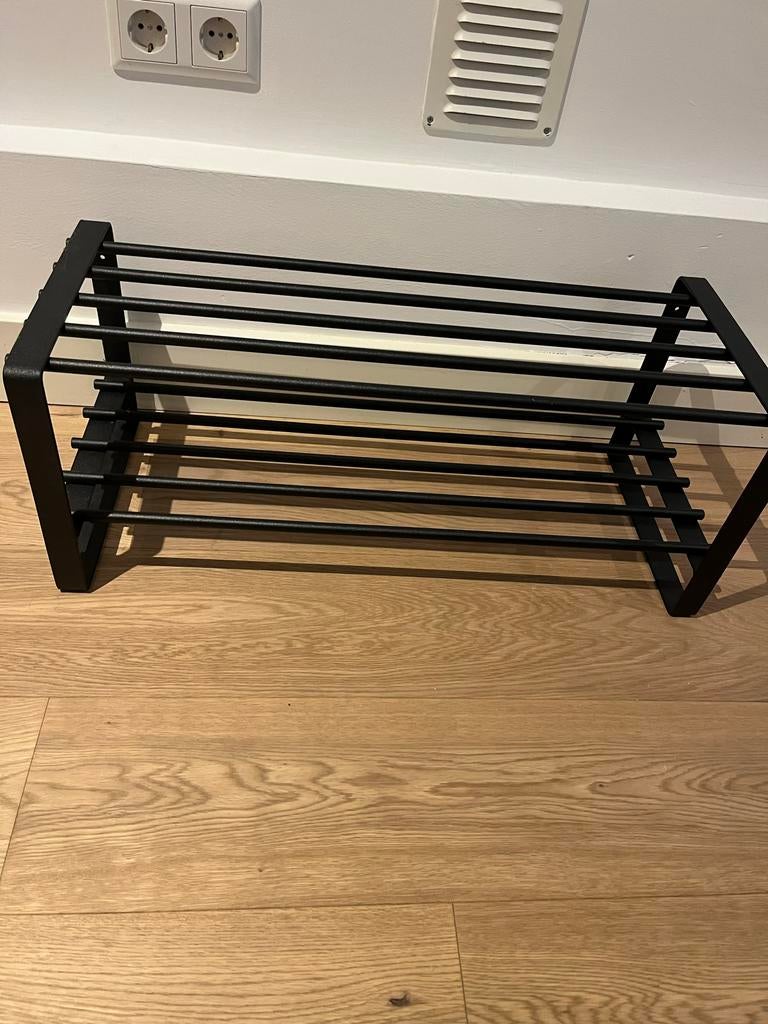 Kapstok wand - Zwart metaal - met hoedenplank - nieuw, Huis en Inrichting, Woonaccessoires | Kapstokken, Wandkapstok, Ophalen of Verzenden