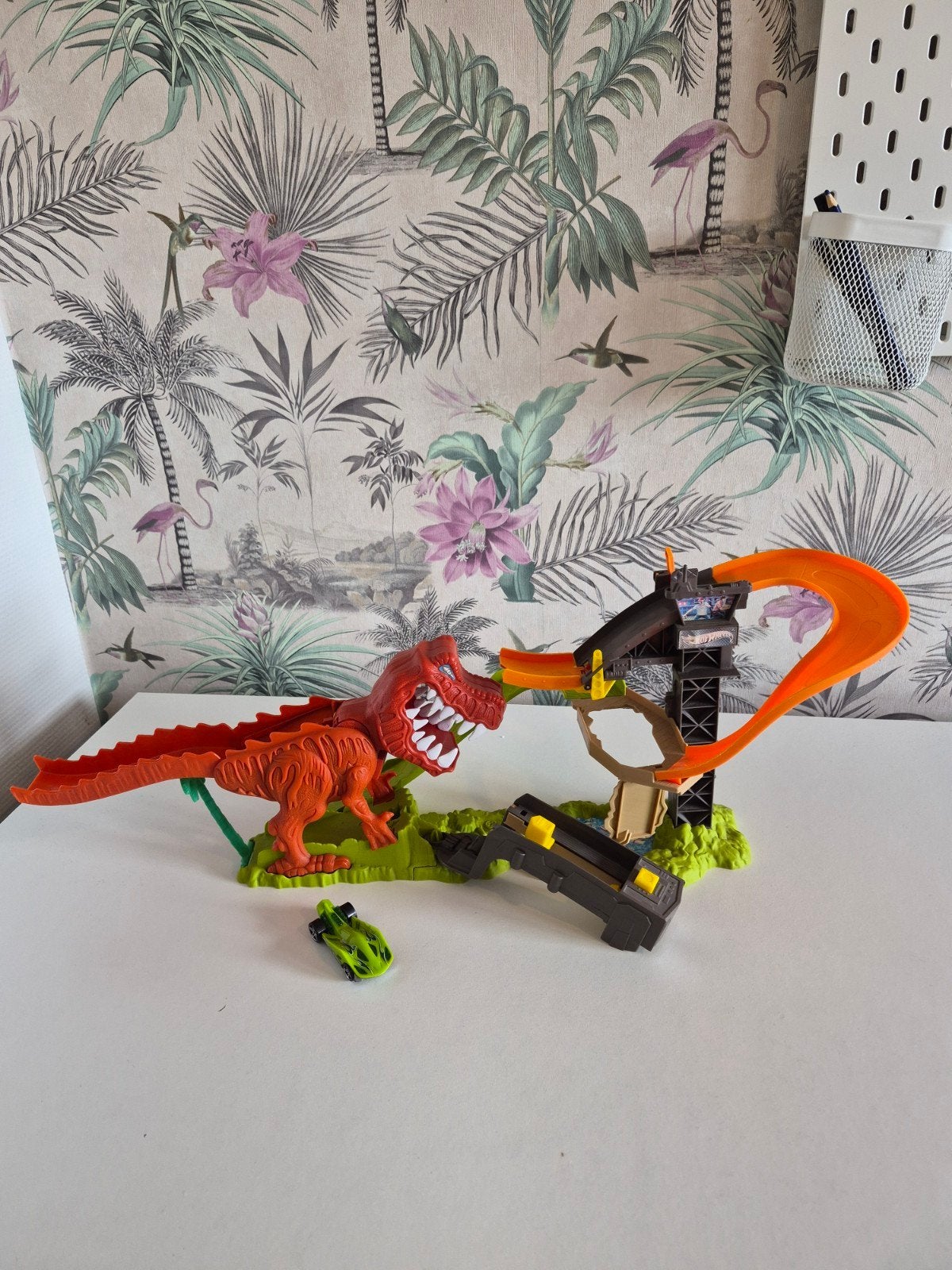 Hot Wheels T-Rex Racebaan met Auto, Ophalen, Zelf te bouwen, Hot Wheels, Handmatig