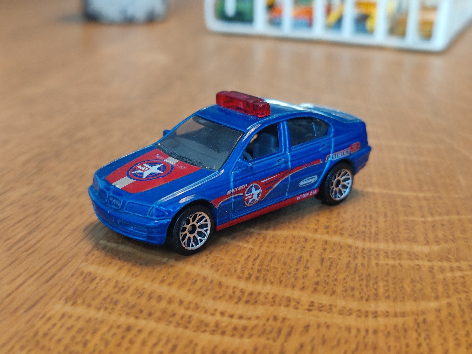 Matchbox BMW 323i Police BLAUW, Hobby en Vrije tijd, Ophalen of Verzenden, Zo goed als nieuw, Auto