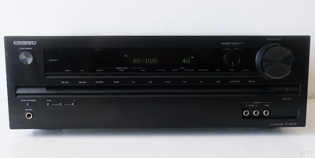 Onkyo TX-SR333 5.1 550W A/V Receiver (BT / 6 HDMI), Gebruikt, Ophalen of Verzenden, 120 watt of meer, Onkyo