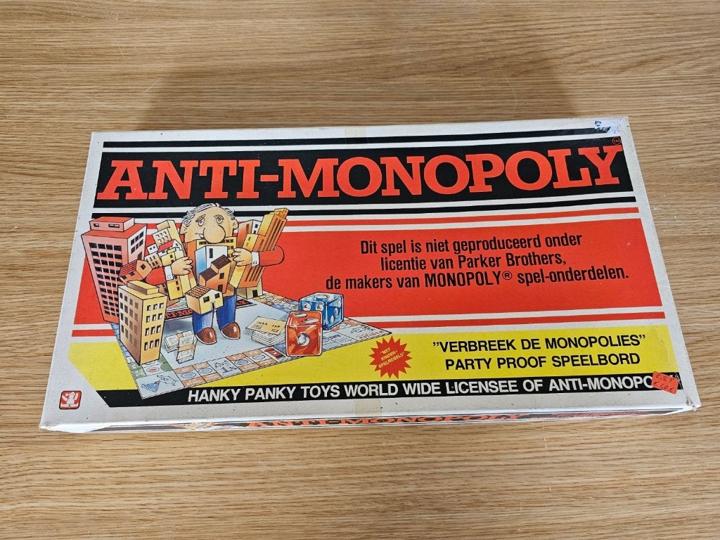 Anti-Monopoly bordspel, Een of twee spelers, Ophalen of Verzenden, Gebruikt, Hanky Panky