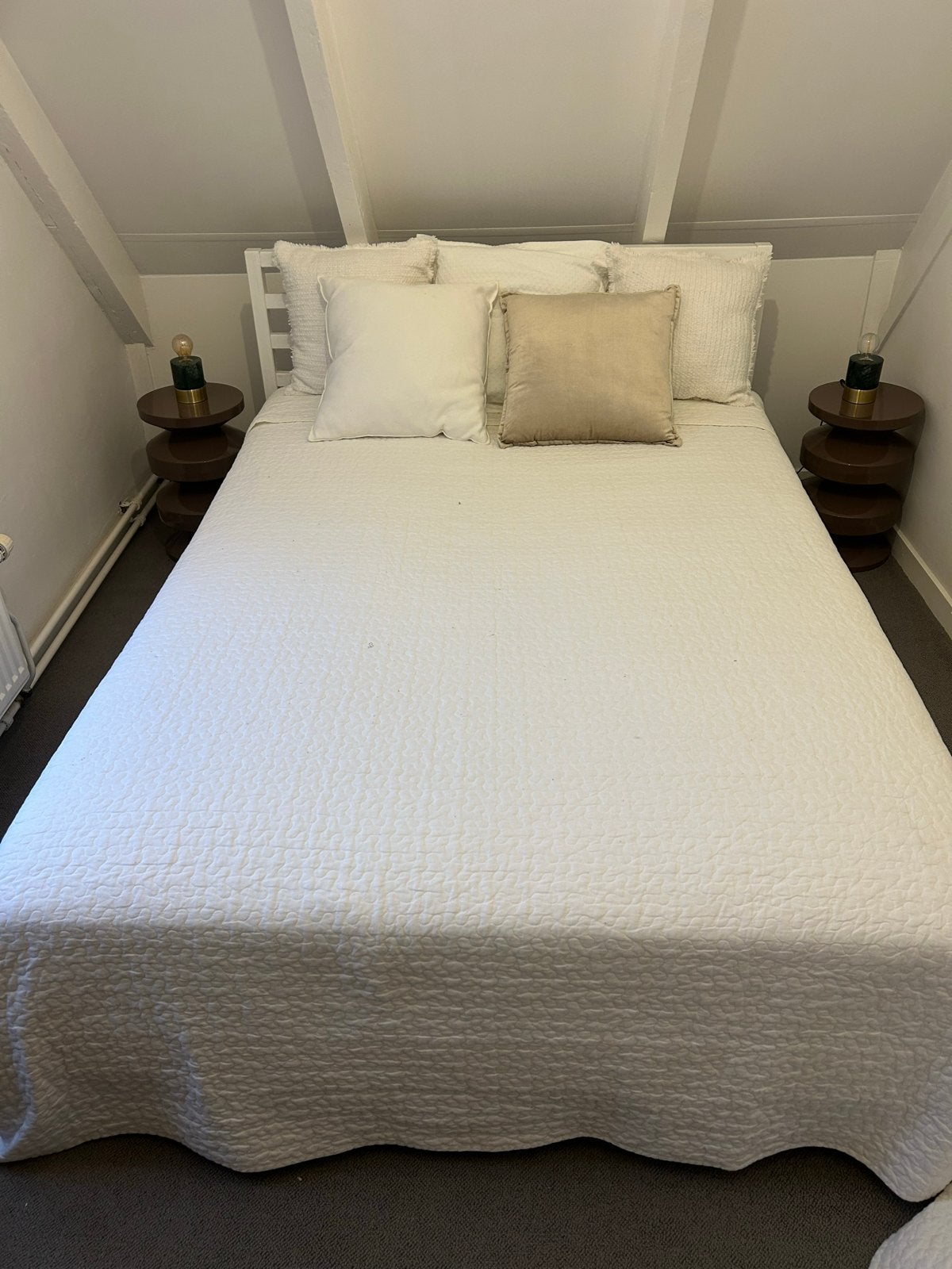 IKEA Tweepersoonsbed - Wit frame - needs to be taken apart, Ophalen, Gebruikt, Wit, Tweepersoons