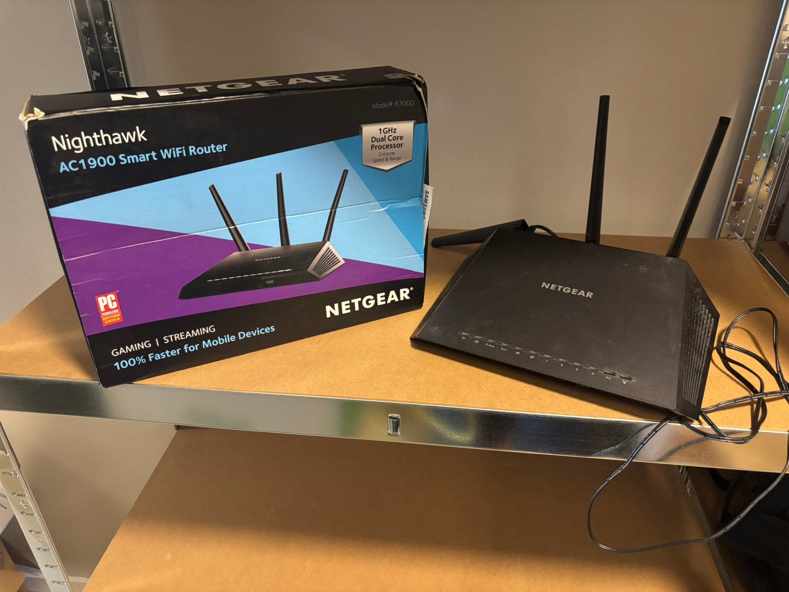 Netgear Nighthawk ac1900 smart wifi router, Computers en Software, Ophalen of Verzenden, Gebruikt, Router