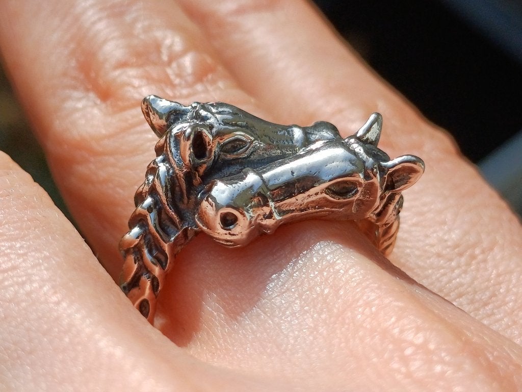 Vanoli 925 zilveren ring paard maat 18 19,25 20,25, Vanoli, 19 tot 20, Amsterdam, Nieuw