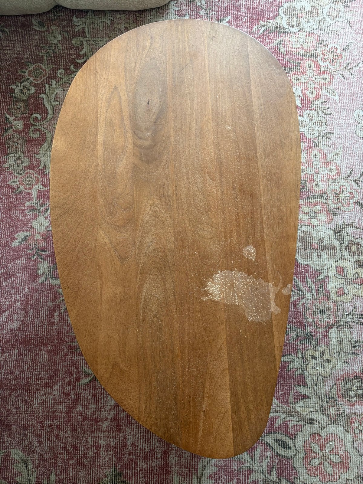 Organische salontafel van hout, Huis en Inrichting, Gebruikt, 100 tot 150 cm, Overige vormen, 5 – 50